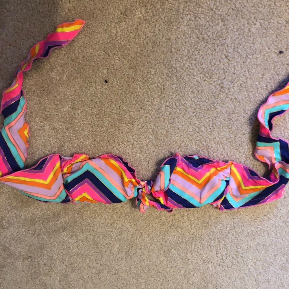 Victoria’s Secret Tie Chevron Bandeau Bikini